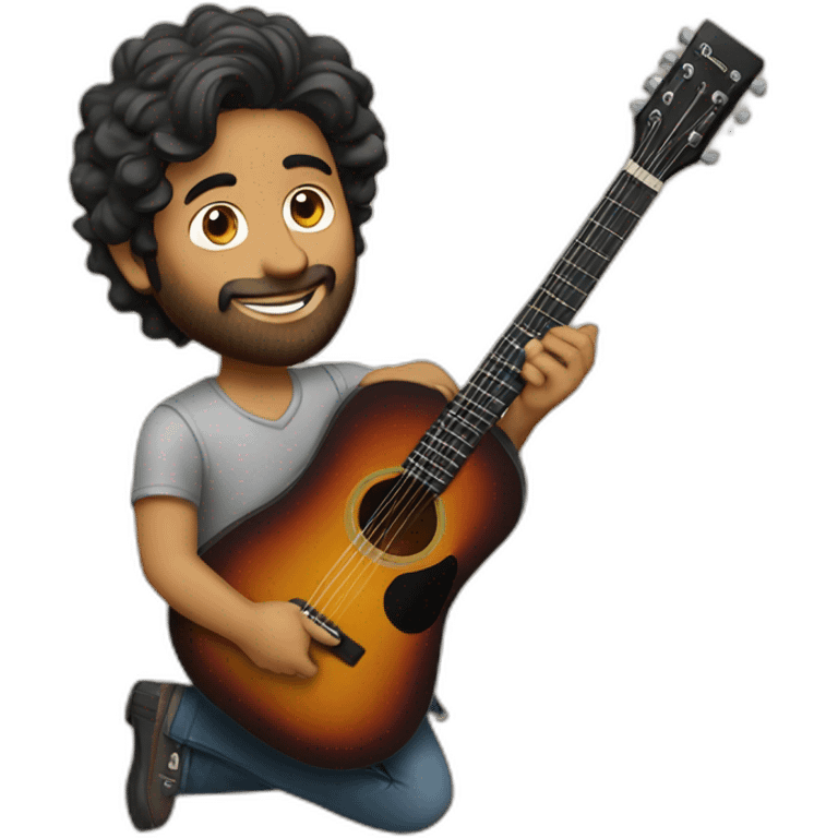 Arijit Singh holding a guitar emoji