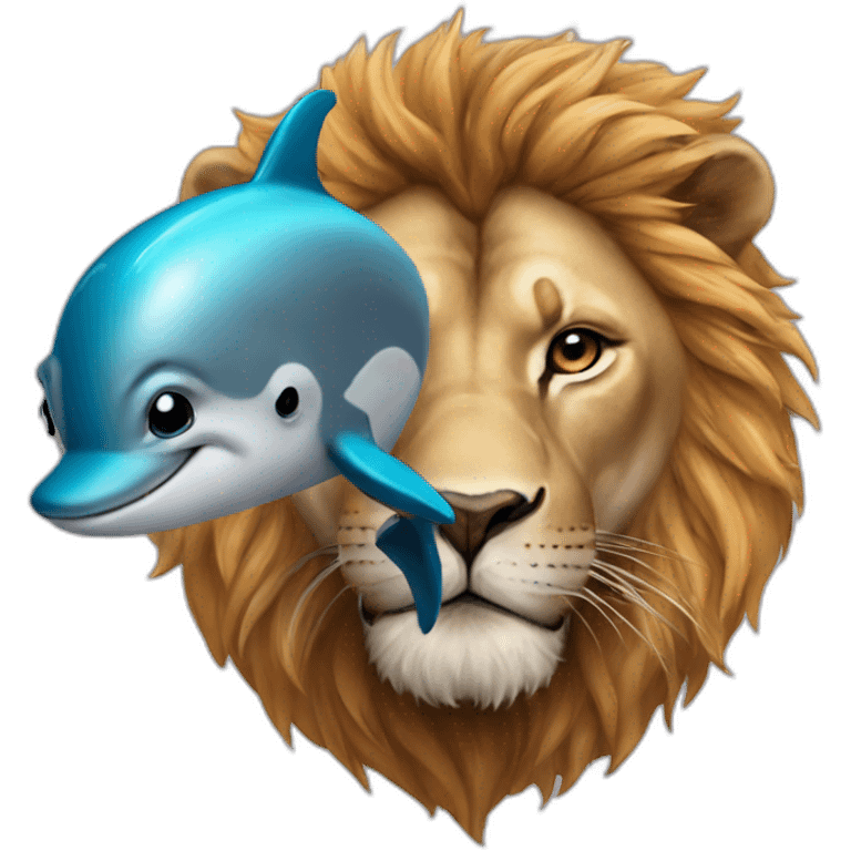 Dolphin&lion emoji