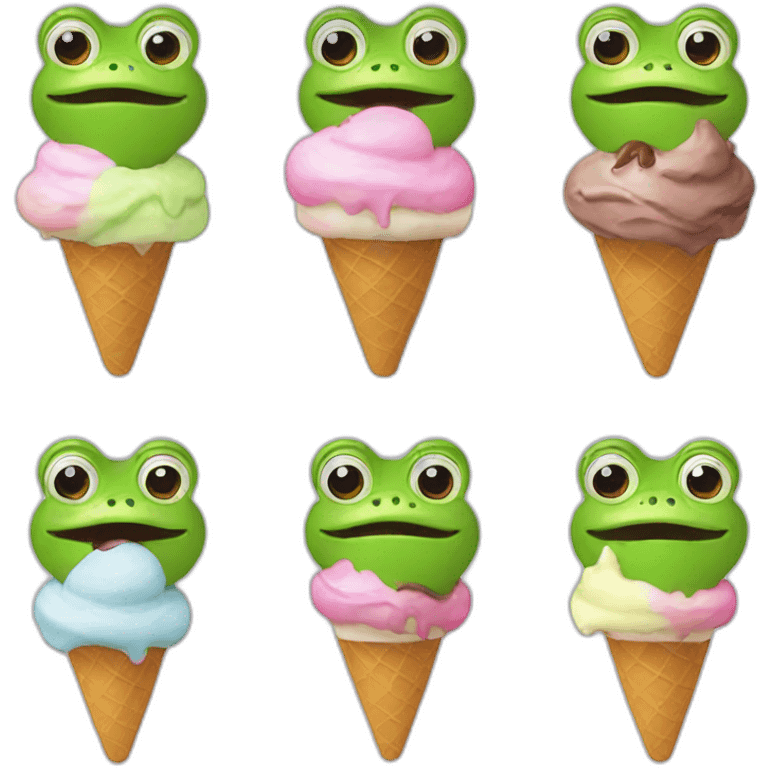 Frog-icecream  emoji