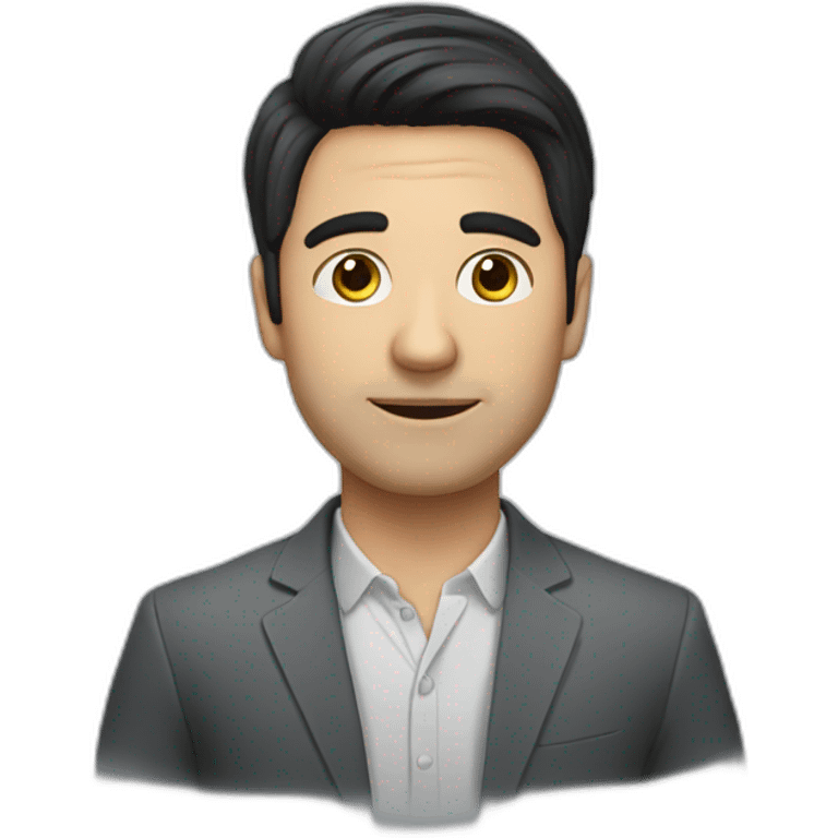 Hypnotherapist man with dark hair emoji