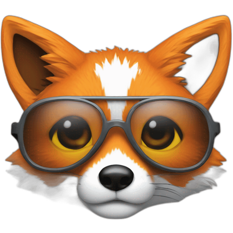 Fox lunettes blouson emoji