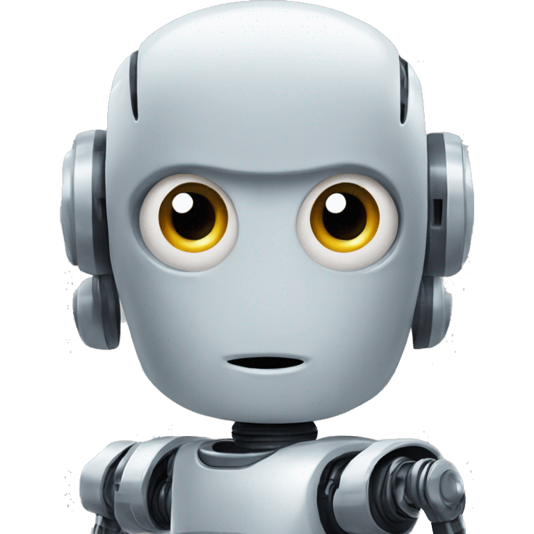 Robot ai with 4F45DC eyes emoji