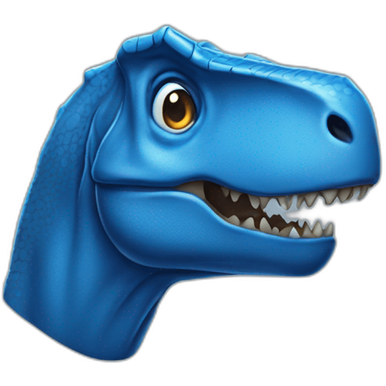 blue t-rex head emoji