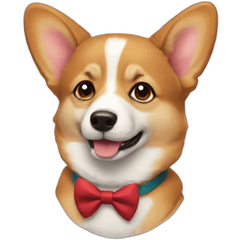 corgy with bowtie emoji