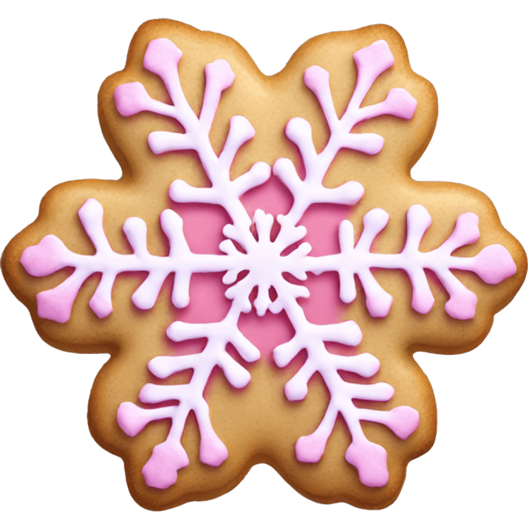 pink snowflake cookie  emoji