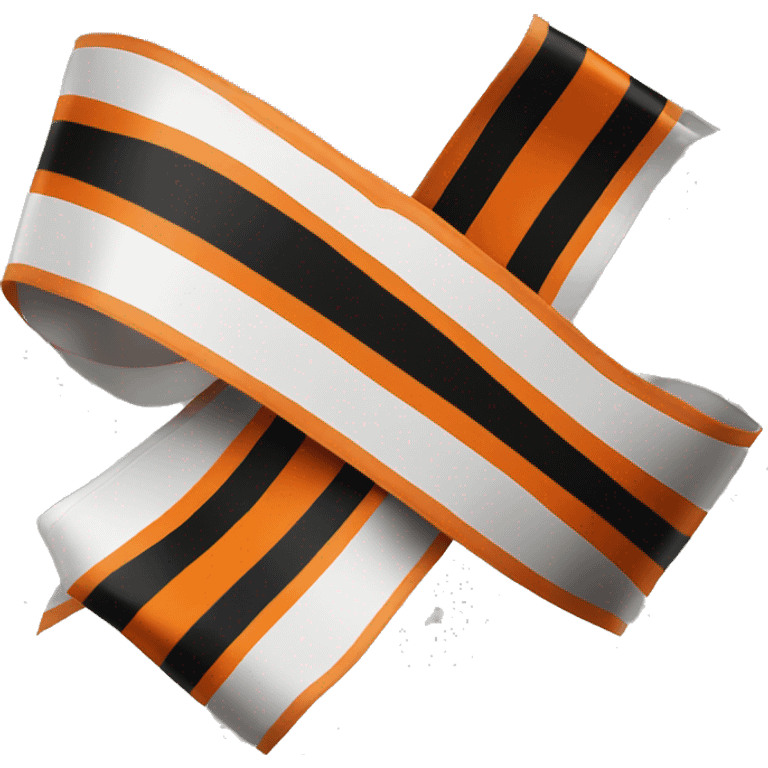 St. George's ribbon black and orange z emoji