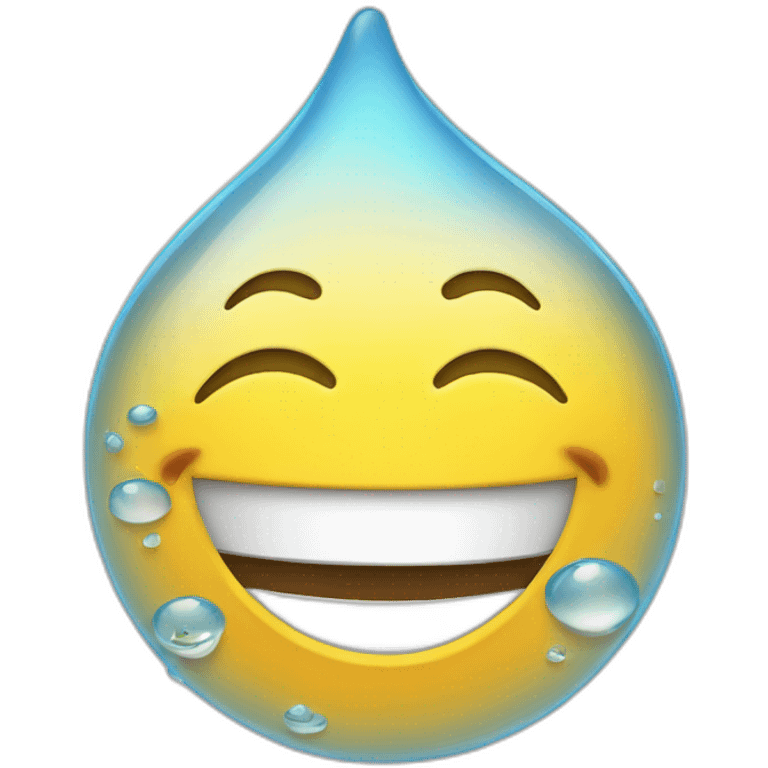 smile water drop character emoji