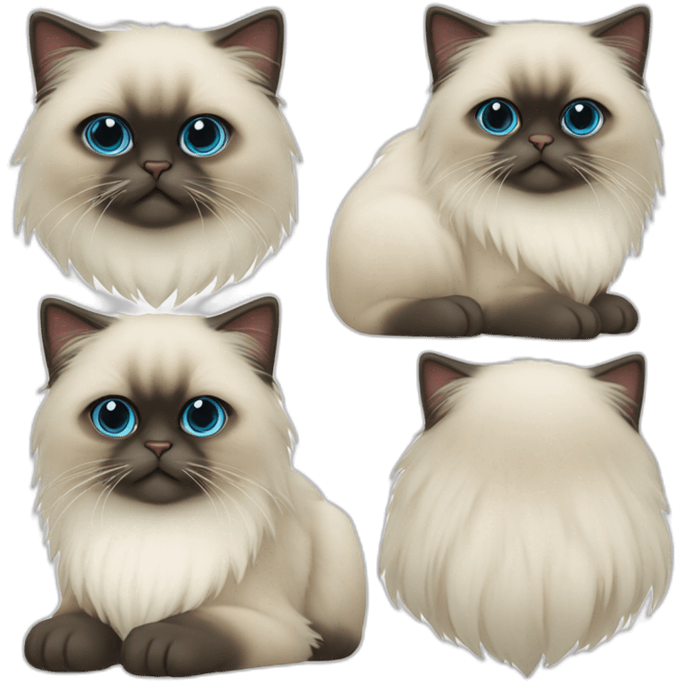 himalayan cat color blue cream emoji