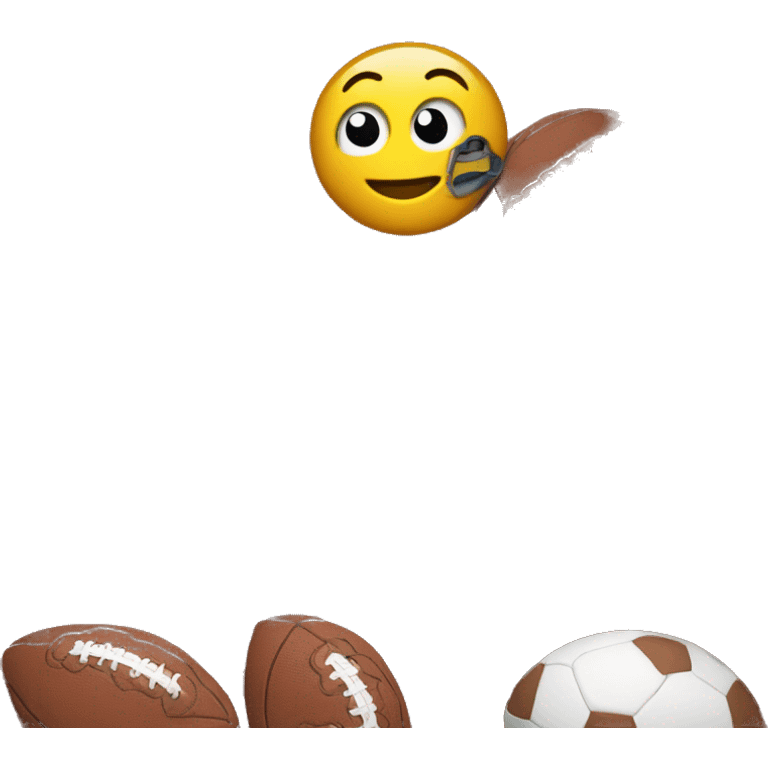 Banner with text "Best 5" with football background  emoji