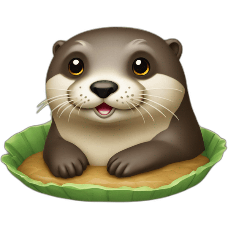 Loutre sur tortu emoji