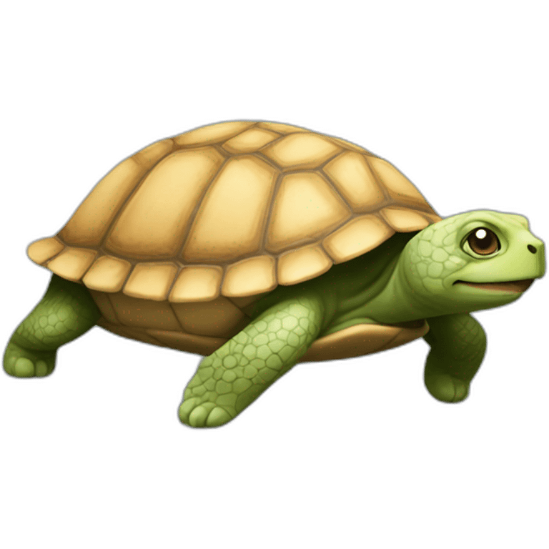 Un chat sur une tortue emoji