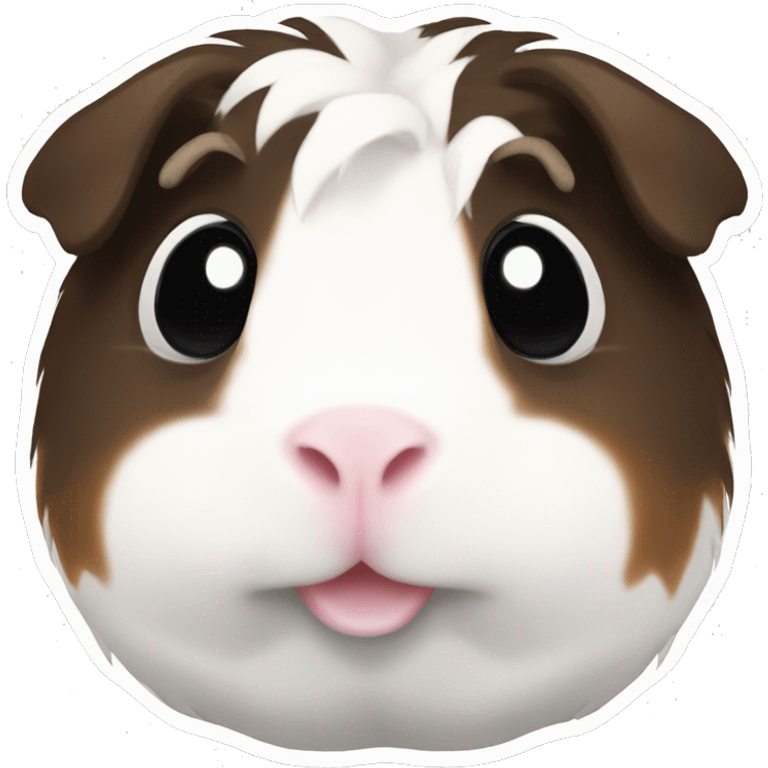 Guineapig dark brown white emoji