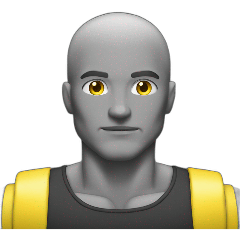 Homme musclé jaune emoji