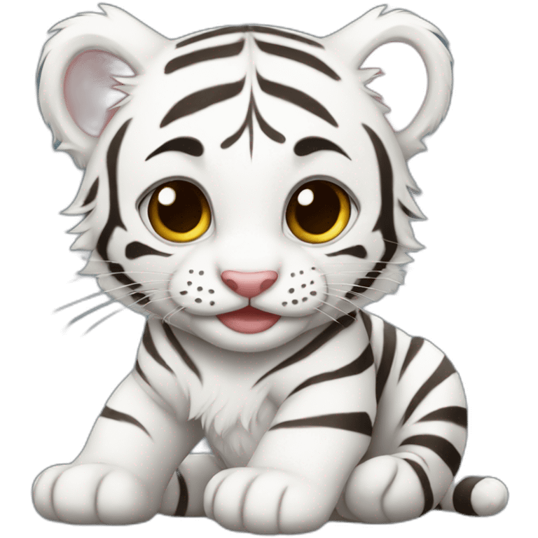 Baby white Tiger emoji