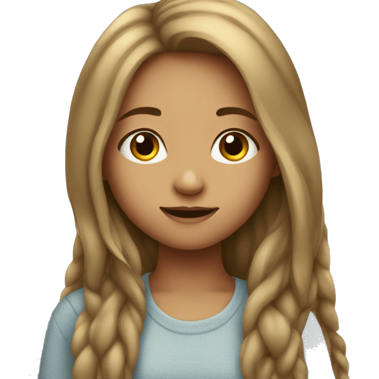 Girl with long hair emoji