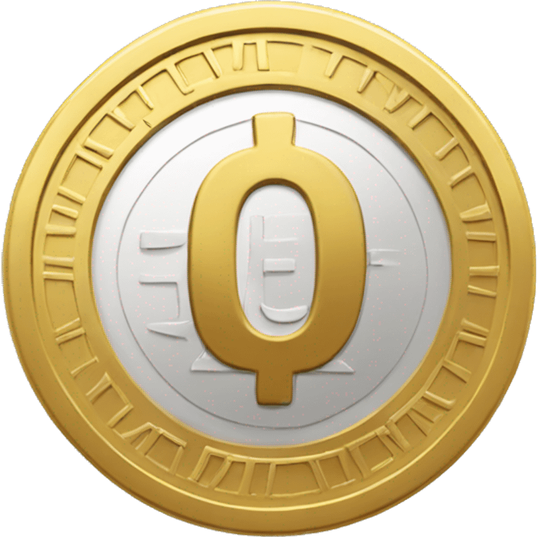 Gold coin with the image of the letters iQ emoji