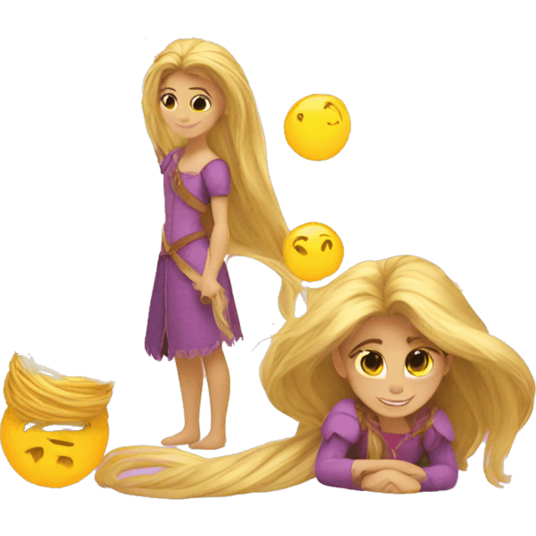 Rapunzel and sun emoji