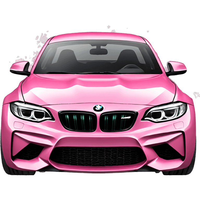 Pink BMW m2 with snow  emoji