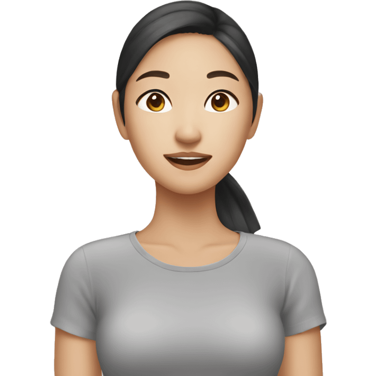 Asian girl doing skincare emoji