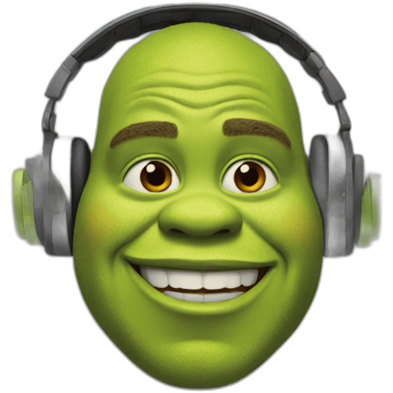 shrek with headphones emoji