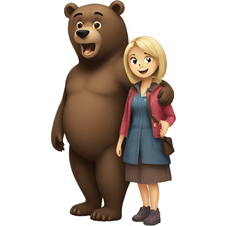 Bear and masha emoji