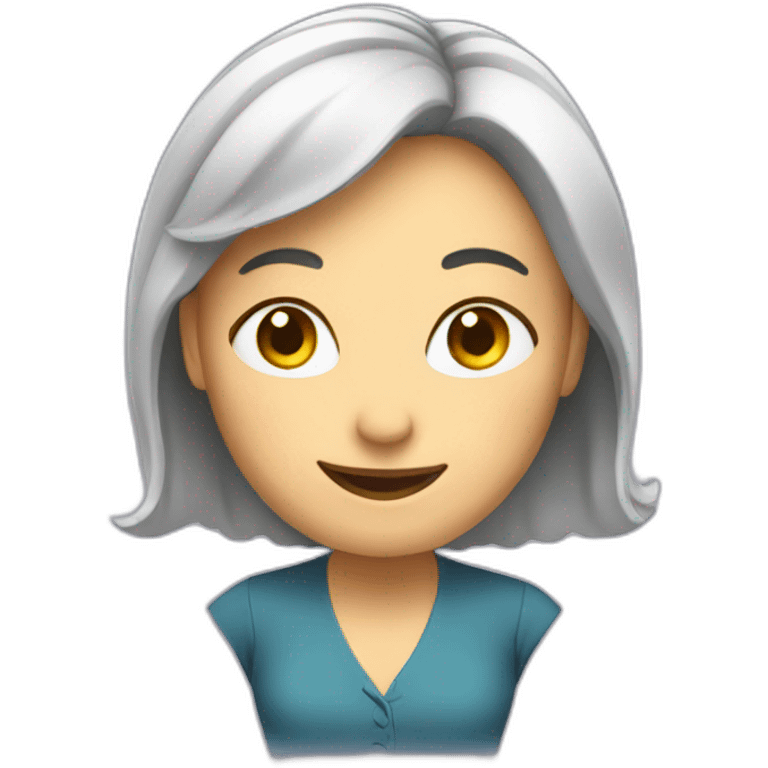 satisfied female teacher emoji