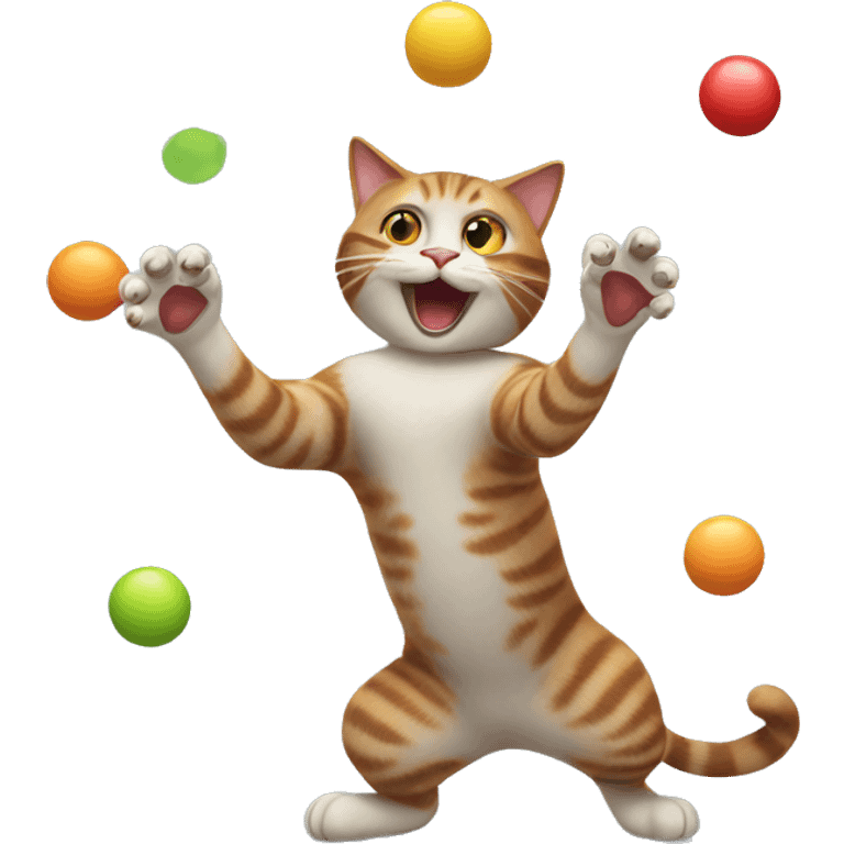 Cat juggling  emoji