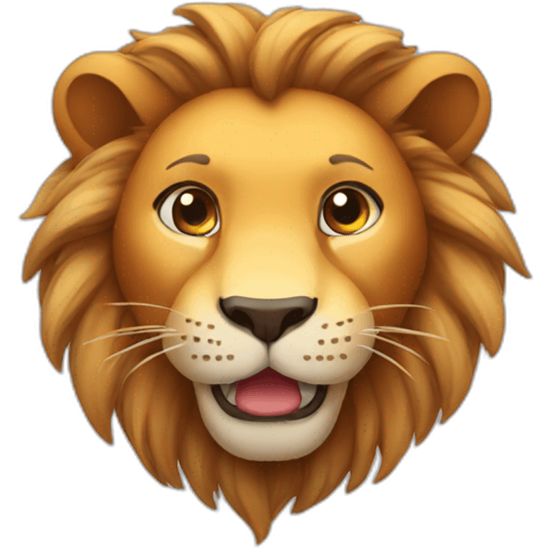 cute lion face emoji