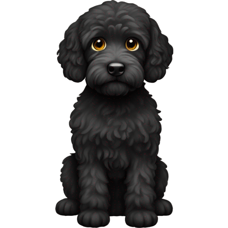 Black labradoodle emoji