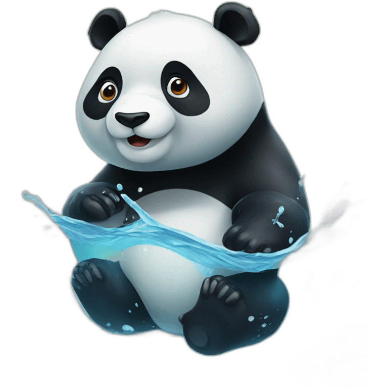 Panda in water emoji