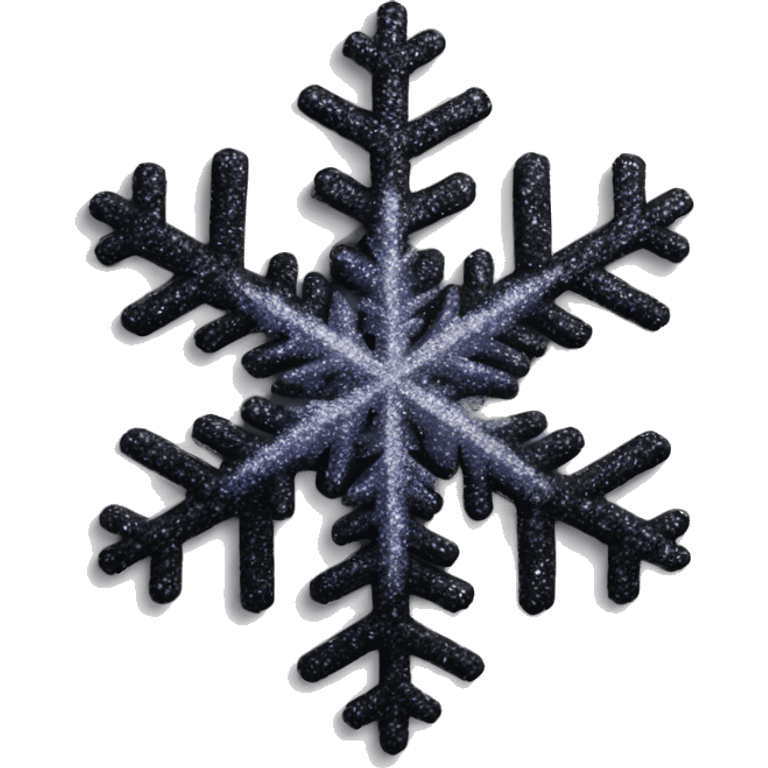 black snowflake with glitter emoji