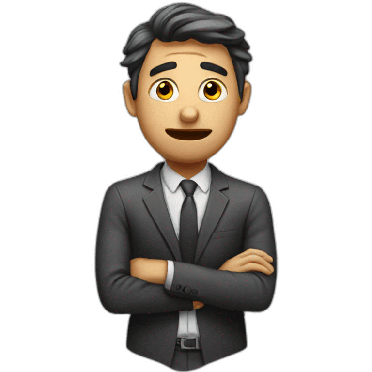 an accountant in despair emoji