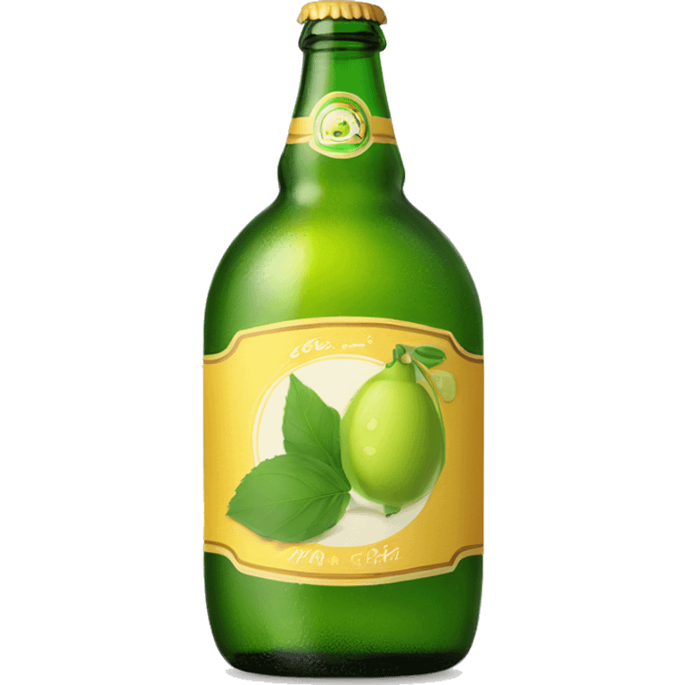 Botella de sidra asturiana escanciando emoji