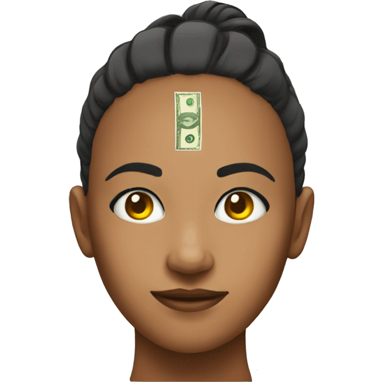 money on her forehead emoji