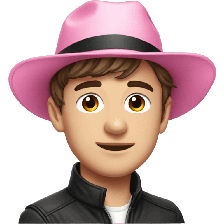 charles leclerc wearing a pink hat emoji