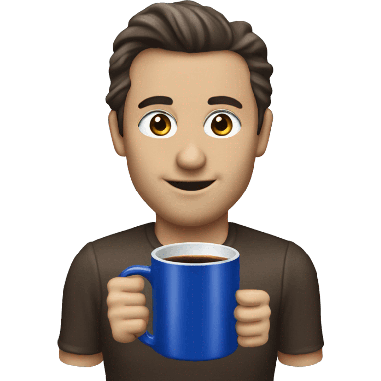 Realistic cobalt blue keurig  emoji