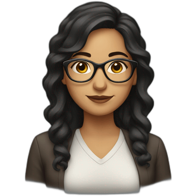 hispanic women with glasses emoji