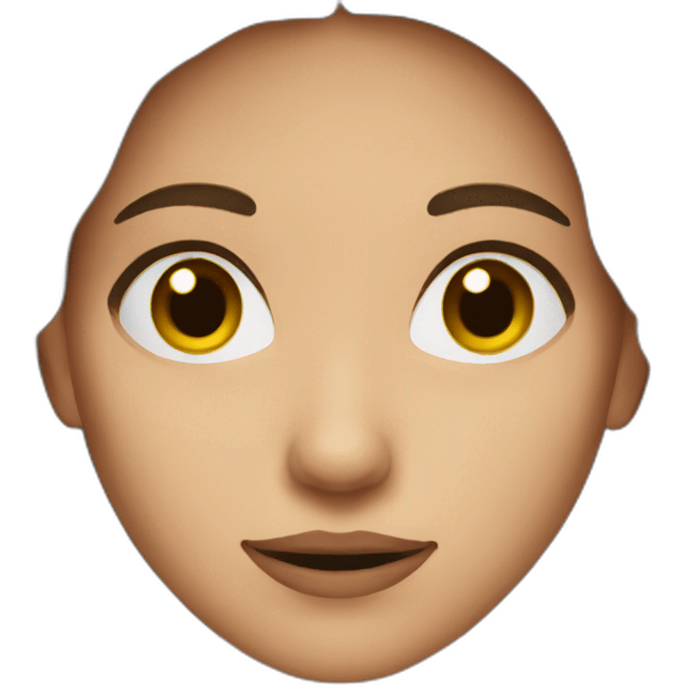 women with brown hair question face emoji