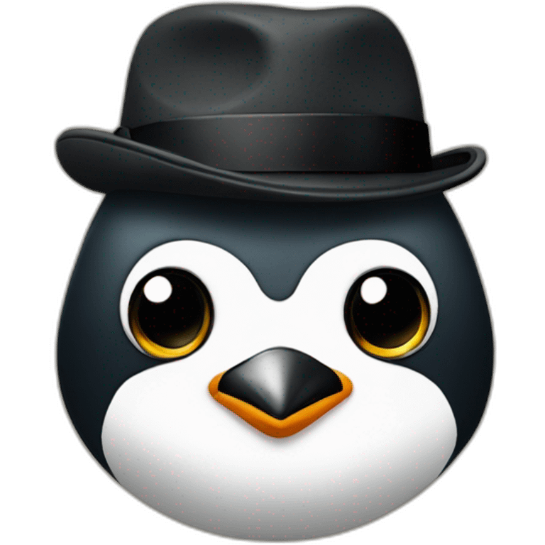 penguin head with peaky blinders ivy cap emoji