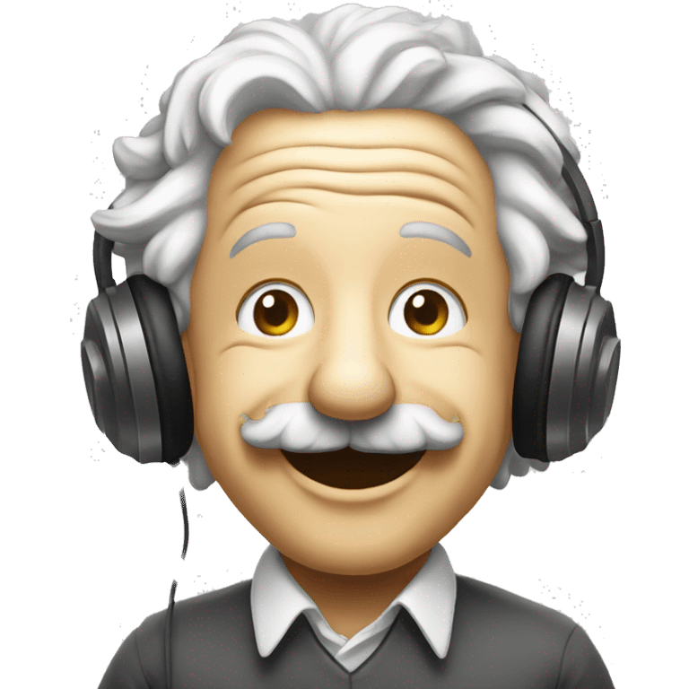 albert einstein happy listening music emoji