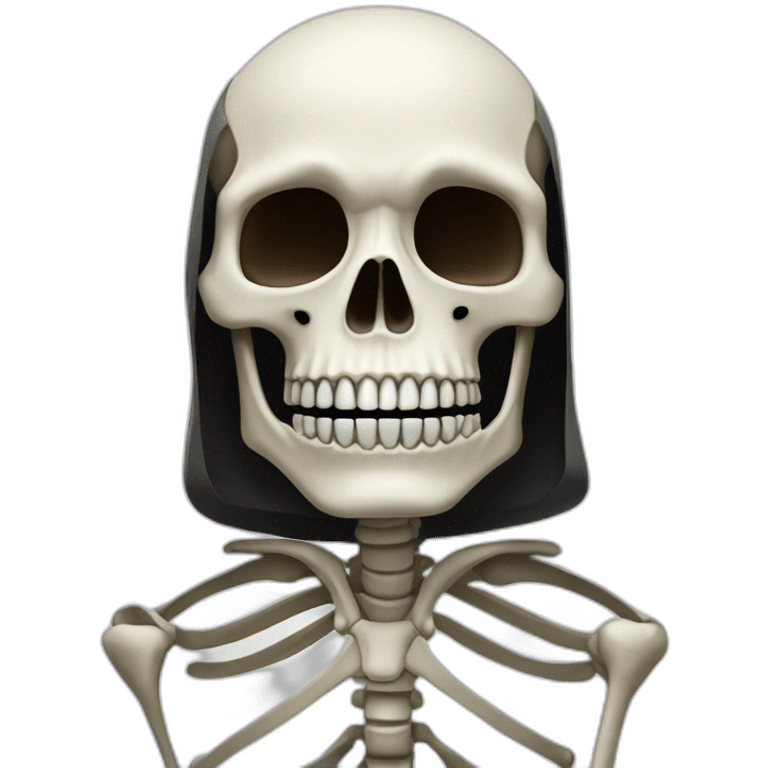 Skeleton with lips emoji