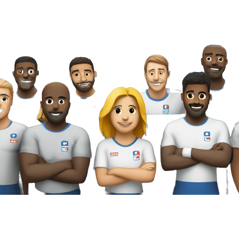 Le groupe Canal+ dans un stade  emoji