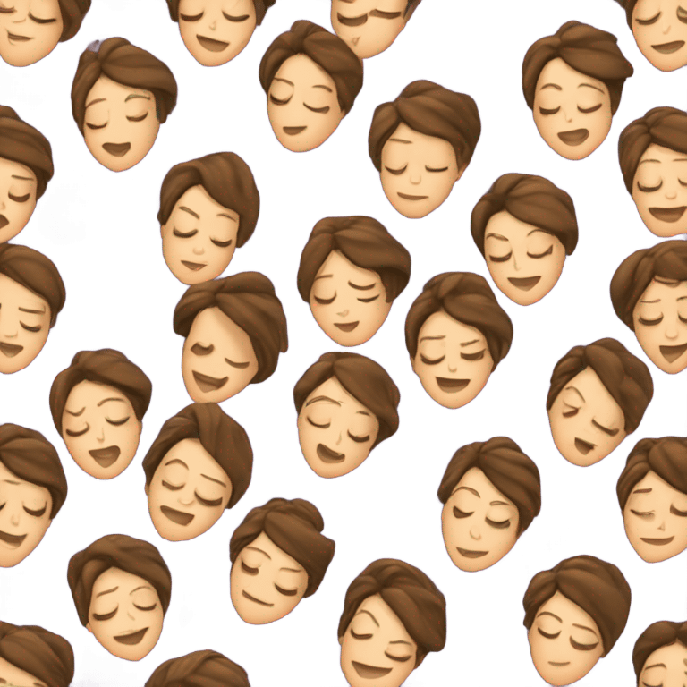 Sleeping brunette beauty Disney with crown emoji