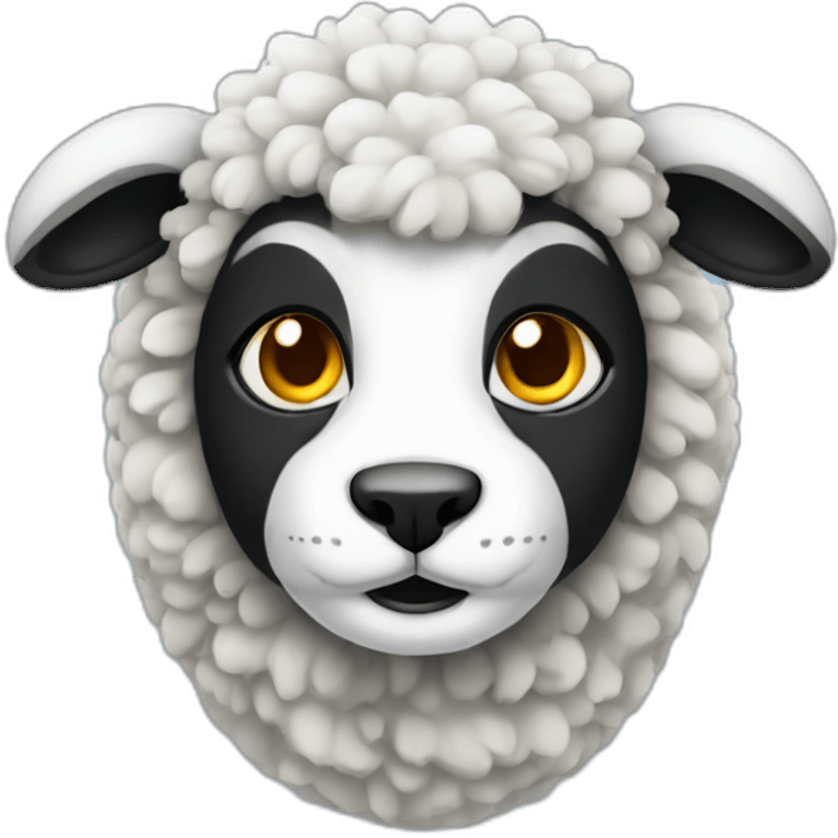 black and white cheetah-sheep emoji