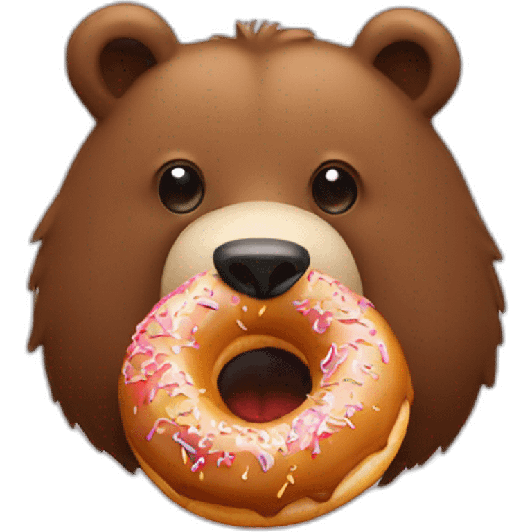 bear eating an donnut emoji