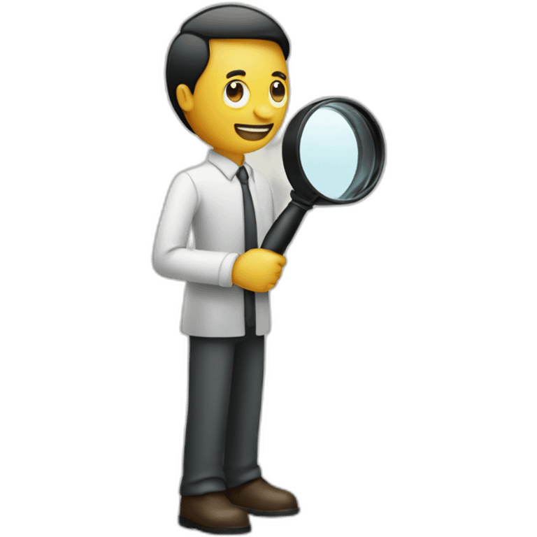 Magnifying glass man emoji