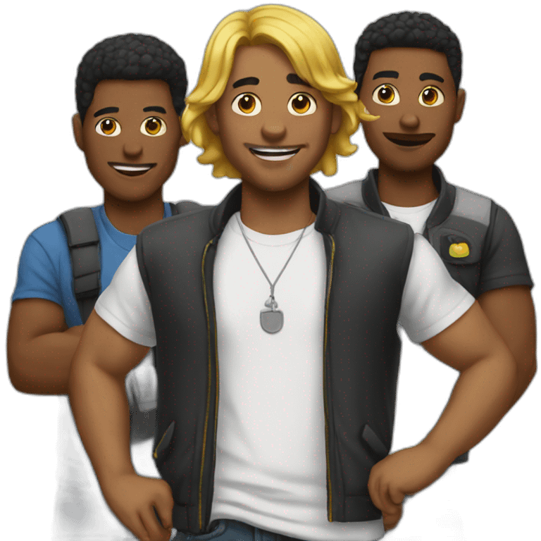 Man with homies  emoji