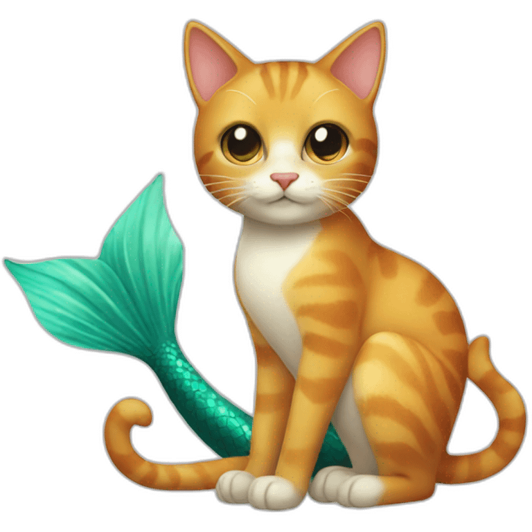 cat with a mermaid tail emoji