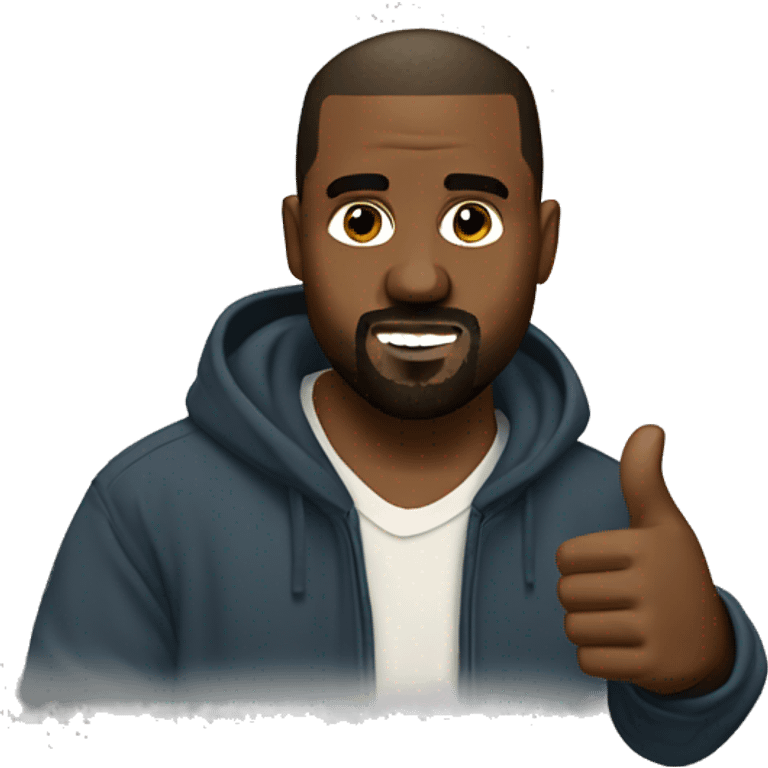 Kanye west giving thumbs up emoji