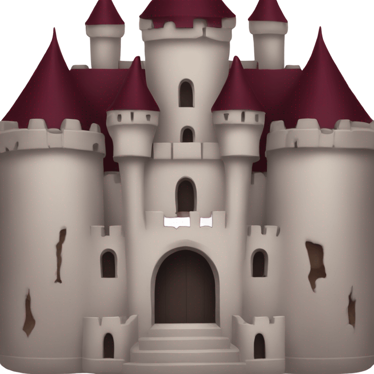 burgundy red vampire castle emoji